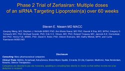 Phase 2 Trial of Zerlasiran Multiple doses of an siRNA Targeting Lipoproteina over 60 weeks