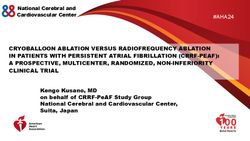 Cryoballoon Ablation versus Radiofrequency Ablation in Patients with Persistent Atrial Fibrillation CRRF-PeAF